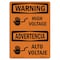 Signmission Safety Sign, OSHA WARNING, 7" Height, 10" Width, High Voltage, Landscape, D-L-12638 OS-WS-D-710-L-12638 - alternate 1